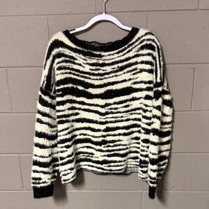 Black and White Striped Sweater